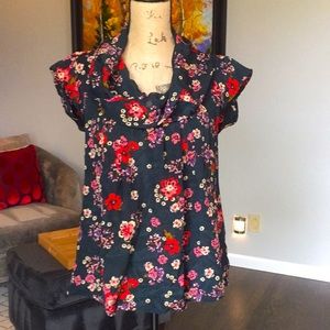 Odille flowered crowl blouse